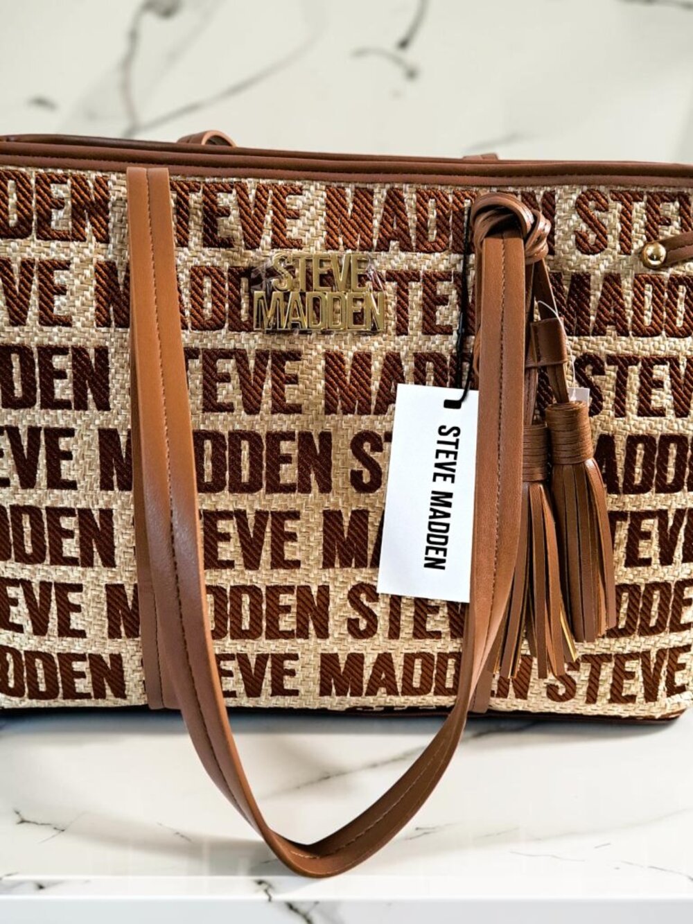 Steve Madden DO371430 Brown Bmelrose Nutshell Satchel Bag